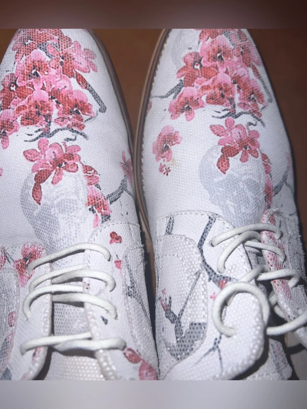 Stacy Adams Dandy White Floral/Skull Pattern oxfords men’s size 10M/ 10.5*